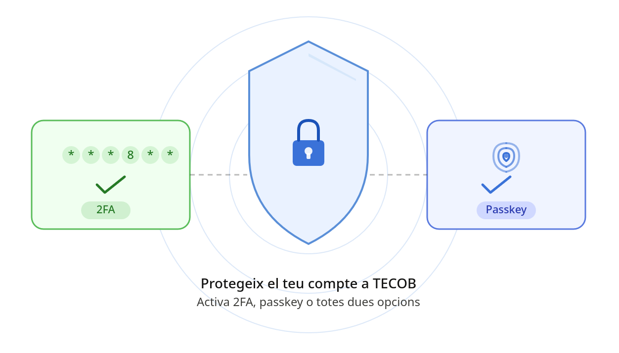 La teva seguretat, la nostra prioritat: ara pots activar 2FA i Passkeys a TECOB